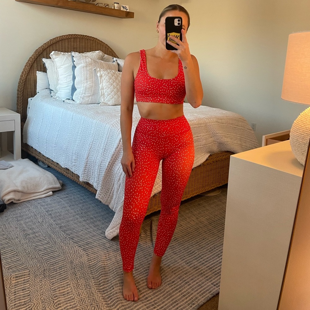 Kavala Collective Red and White Leggings